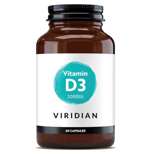 Viridian Vitamina D3 Vegana 2000IU - 60 Cápsulas, 60 unidad, 1