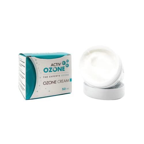 ActivOzone Ozone Cream, Crema Ultra Suave e Hidratante con Aceites Ozonizados de Oliva y Girasol, Manteca de Karité y Enriquecido con un Complejo Activador de Células Madre. 50 ml, 50 mililitro, 1