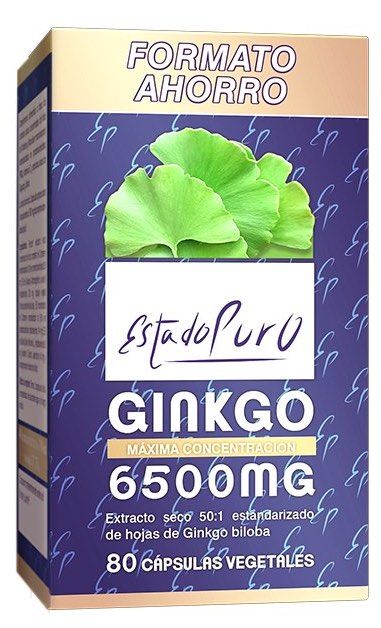 Ginkgo Biloba 6500 mg – 80 cápsulas veganas alta concentración