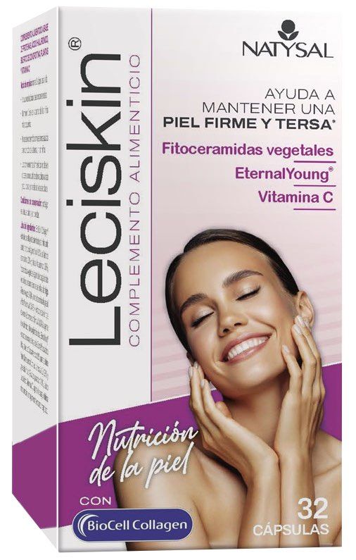 Leciskin Natysal Cápsulas de Colágeno, Vitamina C y Fitoceramidas