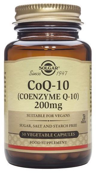 Coenzima Q10 200 mg Solgar – 30 Cápsulas Veganas Energía Celular