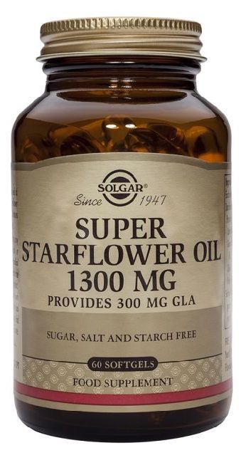 Aceite de Borraja Solgar 1300 mg - 60 Cápsulas Blandas Omega‑6