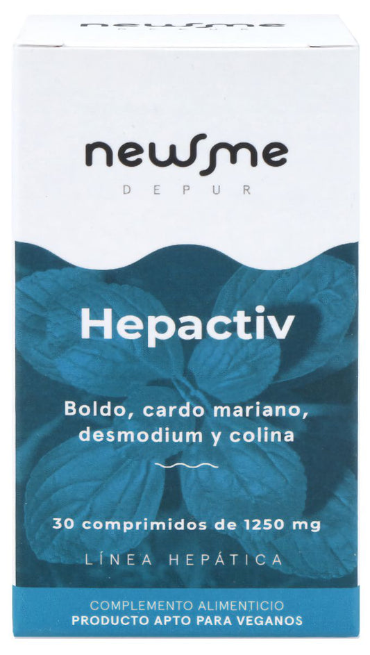 Hepactiv Herbora 30 comprimidos suplemento detox hepático natural protector