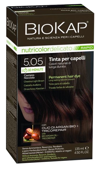 Biokap Nutricolor Delicato Rapid Castaño Avellana 135 ml Tinte Vegetal