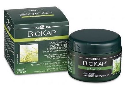 Máscara Nutritiva Reparadora Biokap 200ml con Fitokeratina para puntas