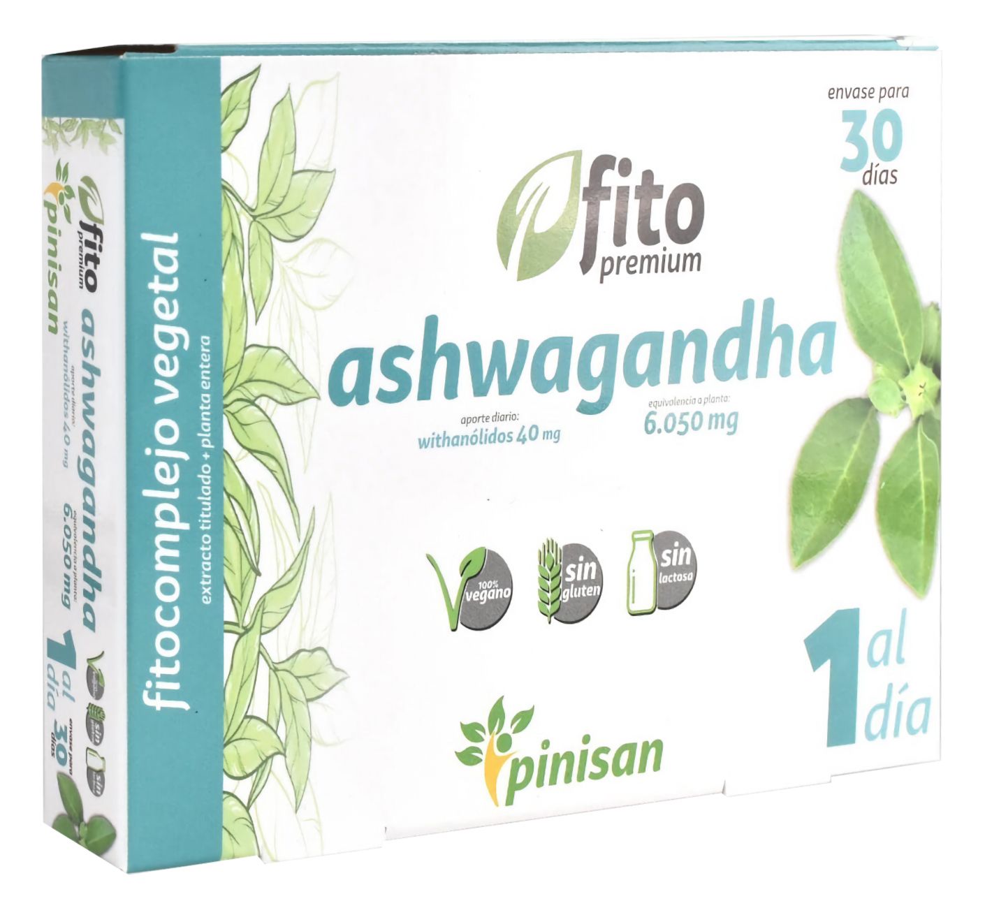 Ashwagandha Vegana Pinisan 400 mg Extracto 30 Cápsulas