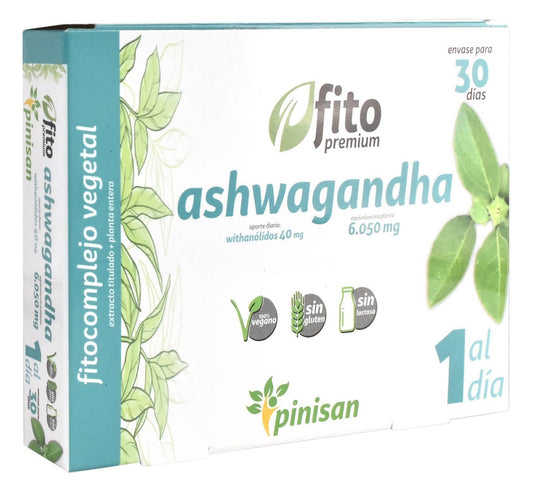 Ashwagandha Vegana Pinisan 400 mg Extracto 30 Cápsulas