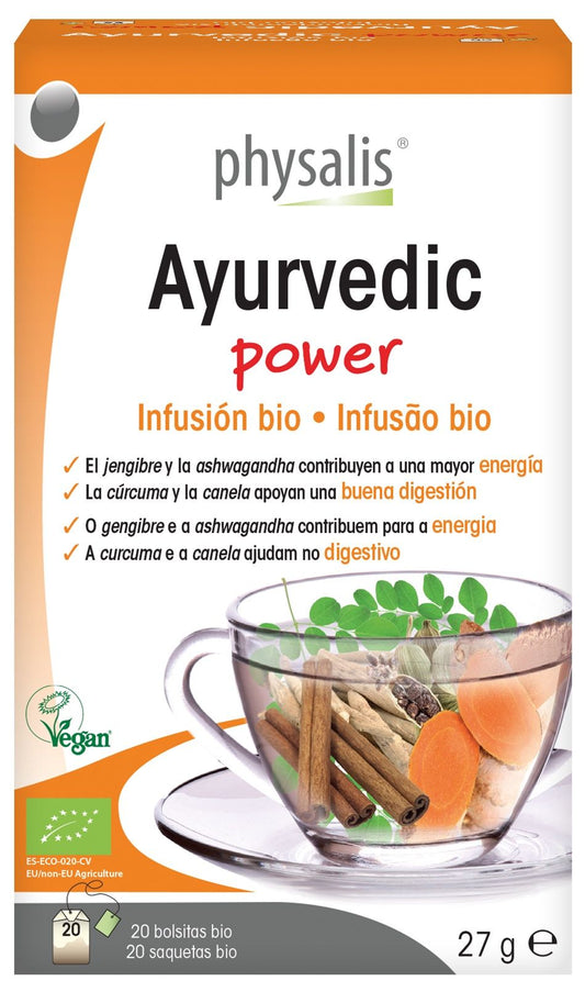Infusión Ayervedic Power Bio de Physalis – 20 filtros energéticos