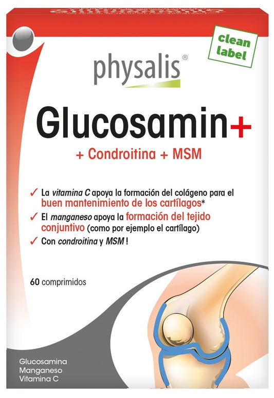 Glucosamina + Physalis 60 comprimidos para articulaciones fuertes