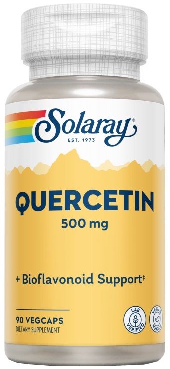 Quercitina 500 mg Solaray – 90 Cápsulas Veganas Antialérgicas