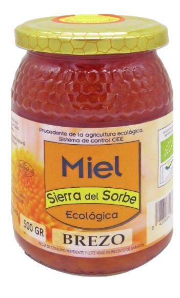 Miel Ecológica de Brezo Sierra del Sorbe 500g Aroma Intenso