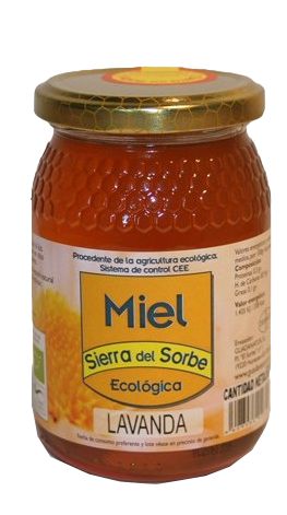 Miel ecológica de lavanda 500g Sierra del Sorbe, sabor floral