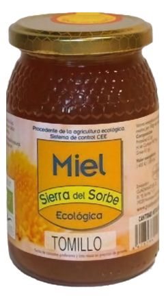 Miel ecológica de tomillo 500g Sierra del Sorbe, sabor floral