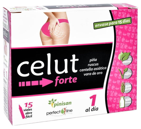 Suplemento Celut Forte Pinisan: 15 Viales Anti‑Celulitis Efectivo