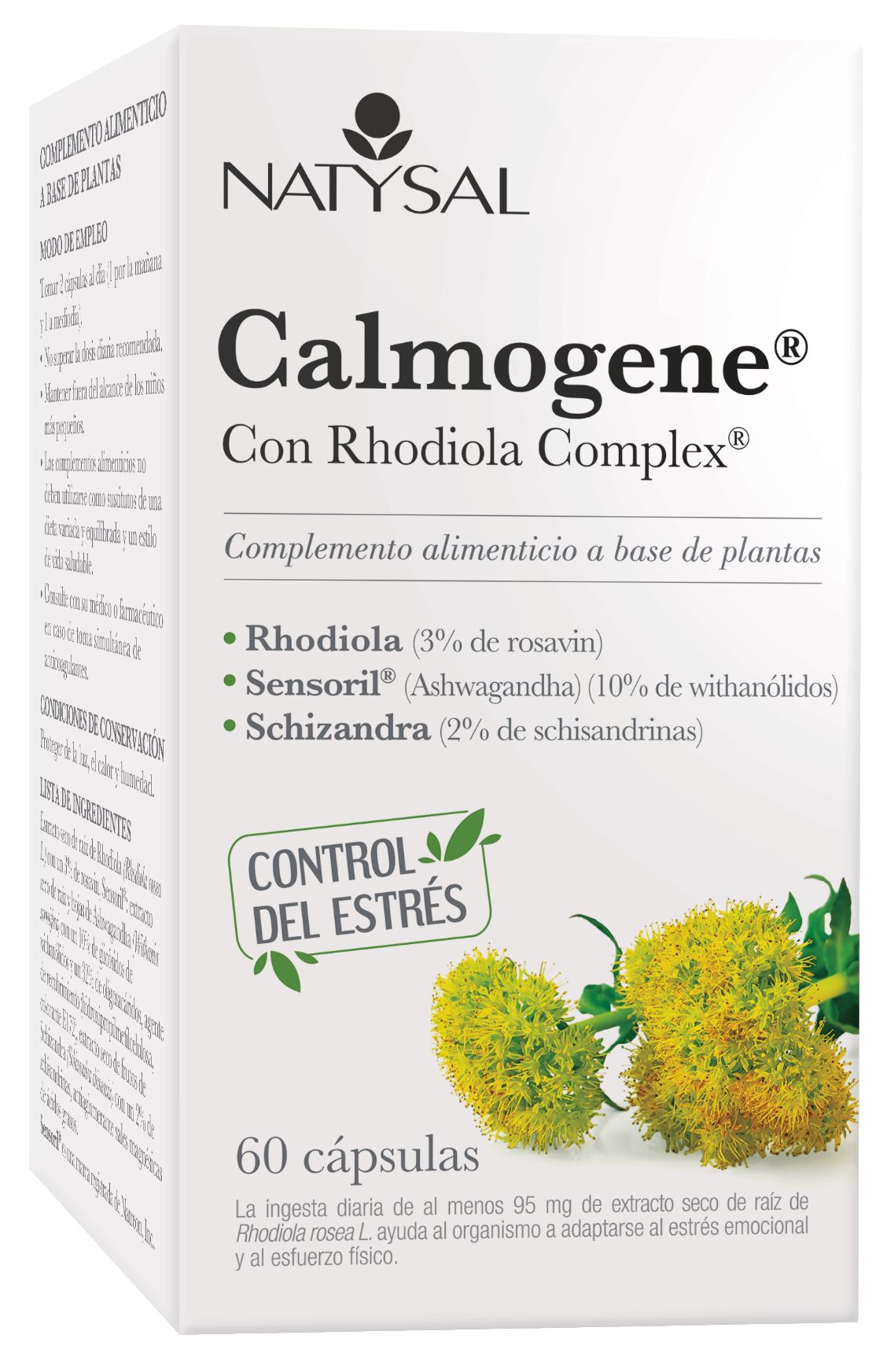 Calmogene con Rhodiola Complex – Suplemento adaptógeno vegano 60 cápsulas