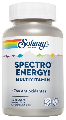 Solaray Spectro Energy Multi-Vita-Min 60 Veganas Cápsulas Completo