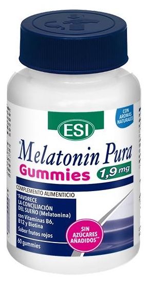 Gomitas de Melatonina 1,9 mg ESI – 60 unidades veganas