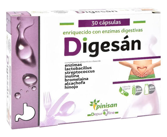Digesan Pinisan Cápsulas Digestivas 30 Unidades con Enzimas y Probióticos