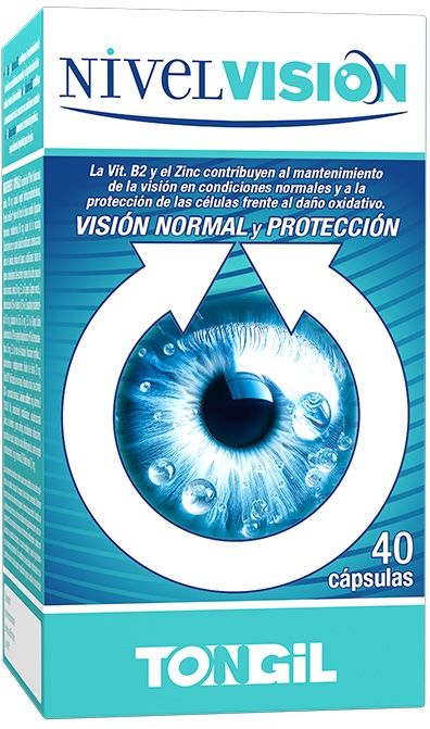 Nivelvisión Tongil 40 cápsulas suplemento ocular con ácido hialurónico y luteína