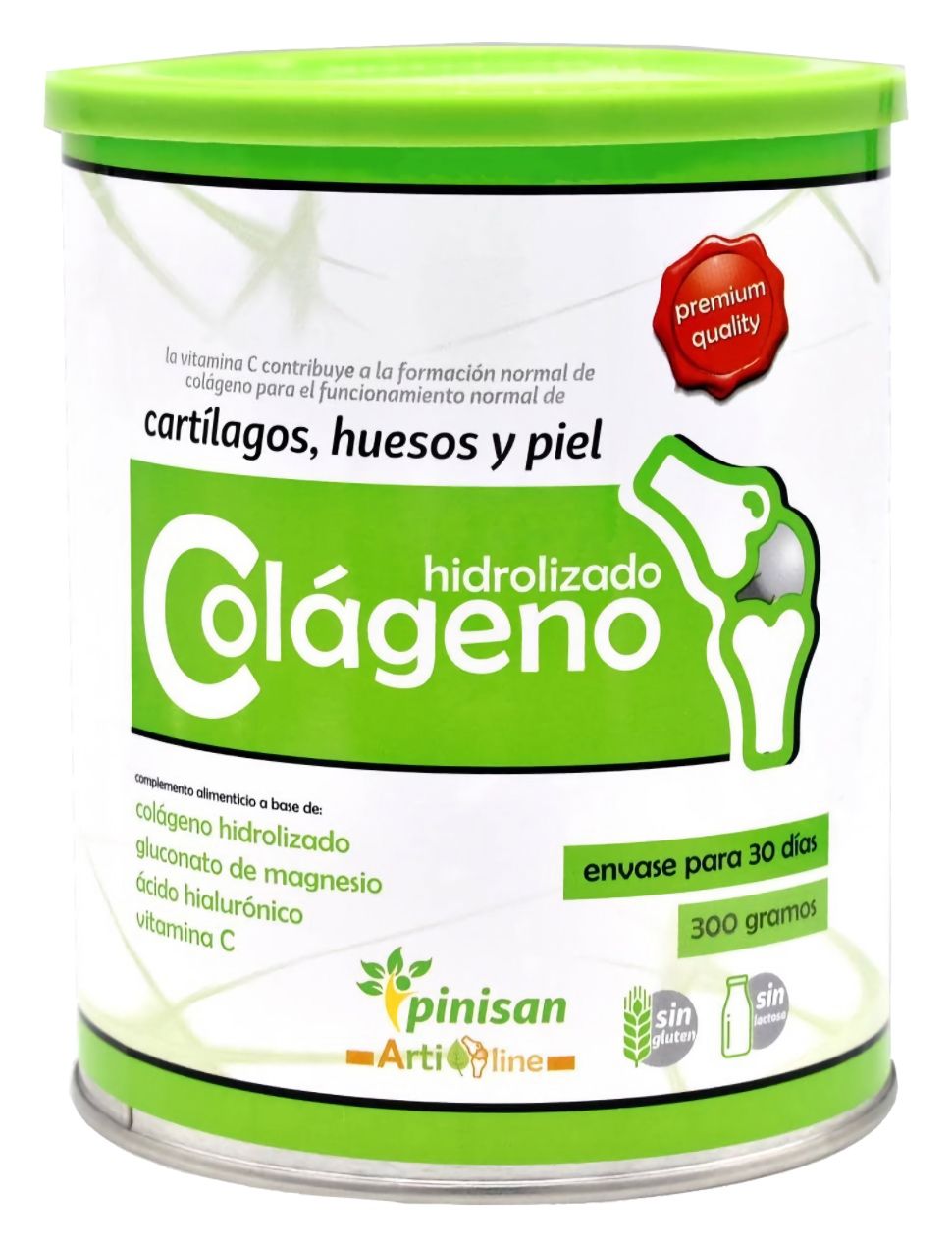 Colágeno Hidrolizado Pinisan 300g con Ácido Hialurónico y Vitamina C
