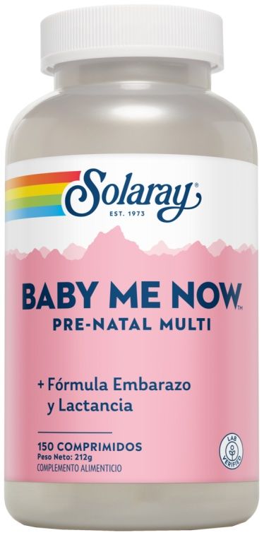 Baby Me Now Multivitamínico Solaray 150 Comprimidos para Embarazo