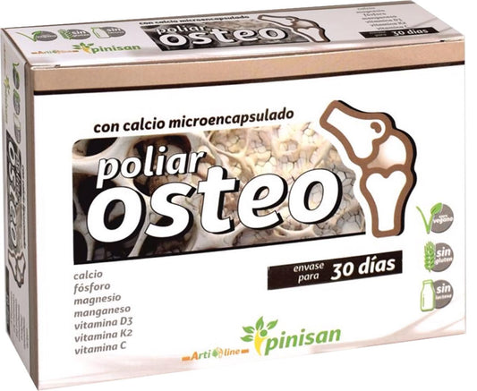 Poliar Osteo Pinisan 60 cápsulas calcio‑magnesio y vitaminas
