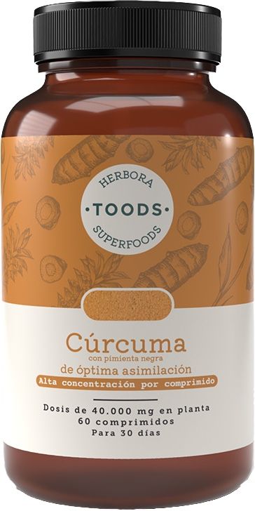 Cúrcuma Orgánica Herbora 60 Cápsulas con Pimienta Negra - Antiinflamatorio Natural