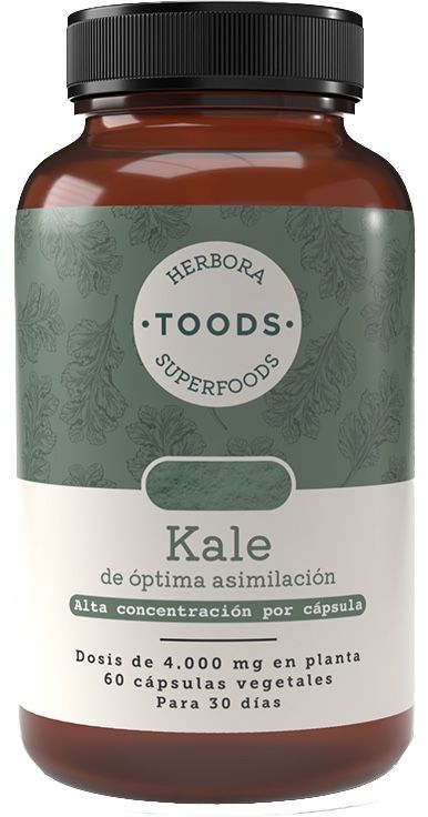 Suplemento de Kale Vegano Herbora 60 Cápsulas Naturales
