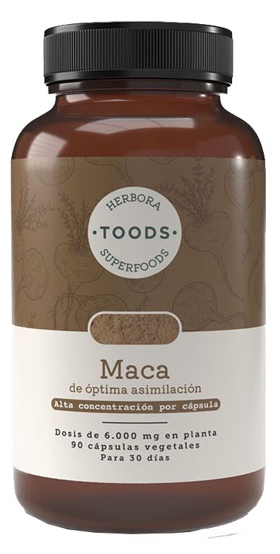 Maca vegana Herbora 90 cápsulas energizante adaptógeno premium
