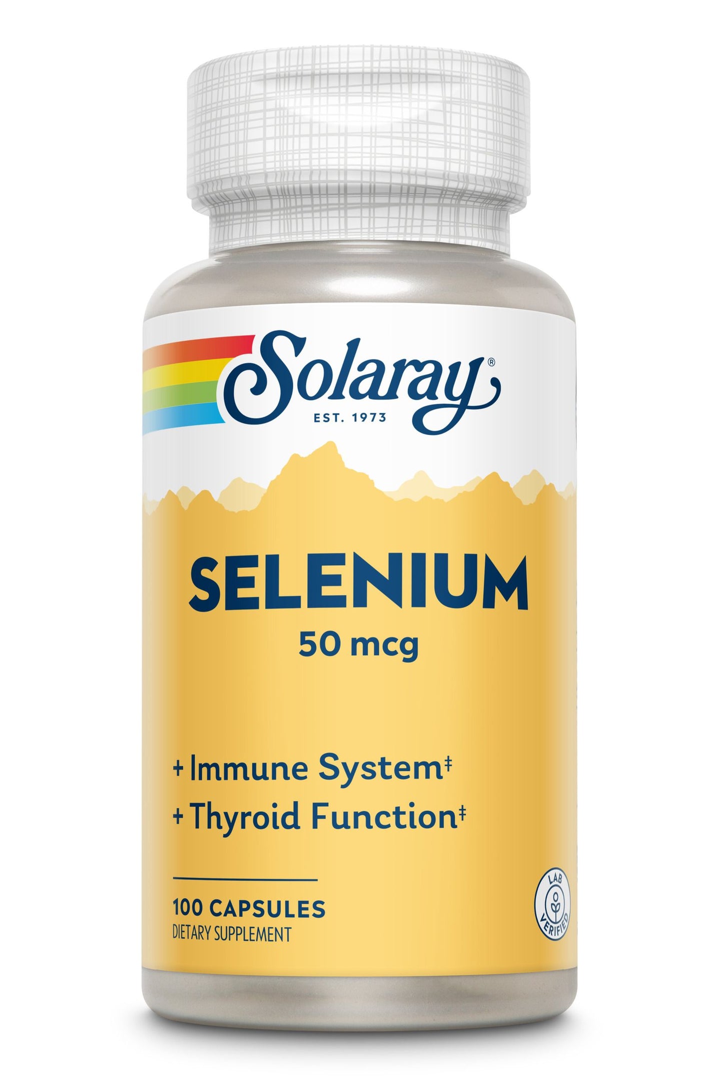 Selenio Orgánico 50 mcg Solaray – 100 Cápsulas Antioxidantes
