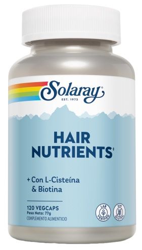 Nutrientes Capilares Solaray 120 Cápsulas para Fortalecer Cabello