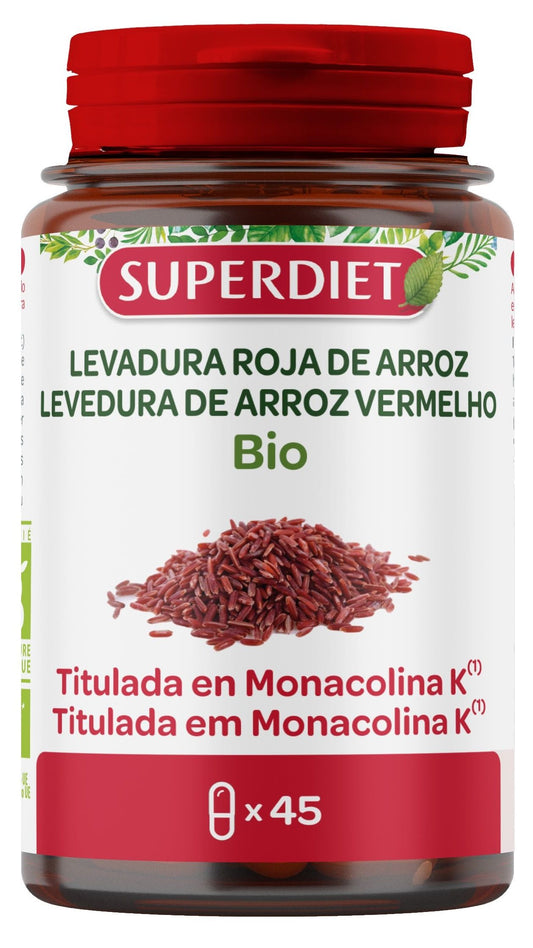 Levadura de Arroz Rojo BIO Superdiet 45 cápsulas para colesterol