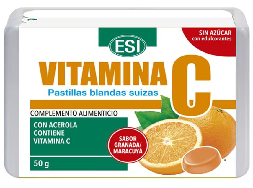 Pastillas Blandas Suizas Vitamina C Granadina Maracuyá 50g