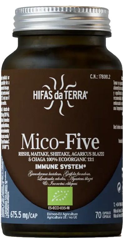 Mico Five Suplemento de 5 Hongos Medicinales con Vitamina C