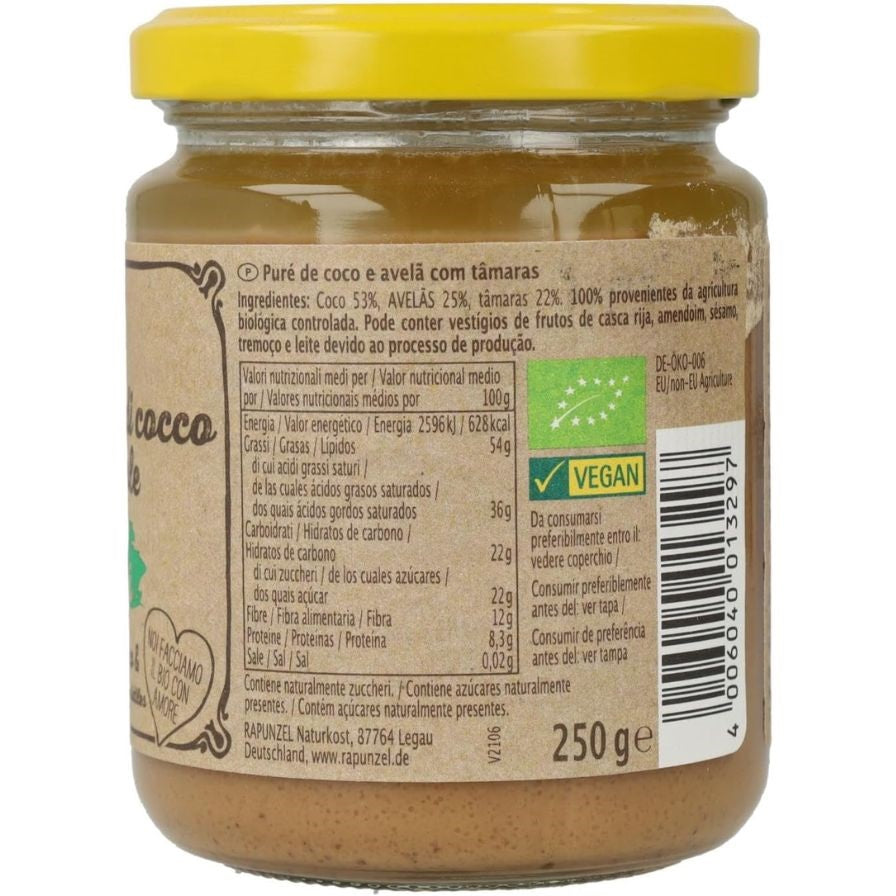 Crema de Coco y Avellanas con Datiles 250g Rapunzel