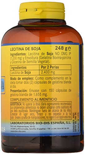 Nature Essential | Lecitina de Soja 1200 mg | 150 Perlas | Fortalece el Sistema Cardiovascular | Ayuda en la Digestión de las Grasas | Rico en Fosfolípidos | Hepatoprotector | No-GMO