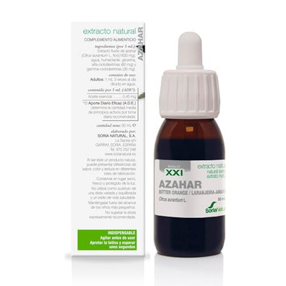 Soria Natural Azahar Extracto en Gotas – Ayuda a Conciliar el Sueño – Favorece la Relajación - 100% Natural – Ayuda en Caso de Nerviosismo - Frasco de 50 ml.