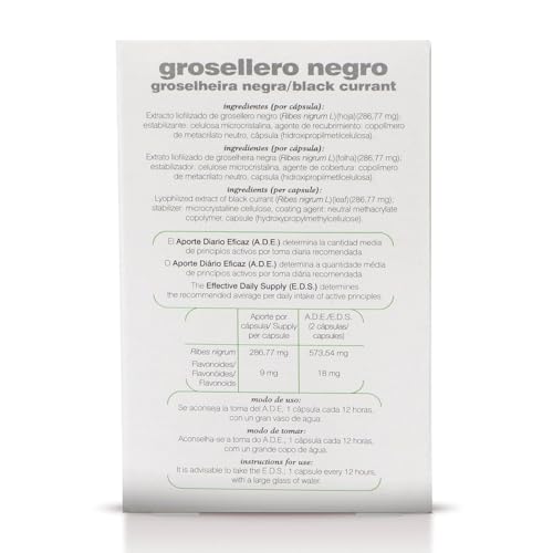 Soria Natural Grosellero Negro Cápsulas - Ayuda a Frenar las Alergias - Propiedades Antihistamínicas y Antiinflamatorias - Caja con 30 Cápsulas de 690 mg