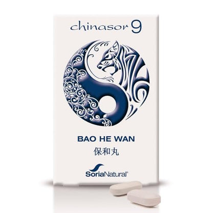 Soria Natural Chinasor 09 Bao He Wan – Apoya la conservación de la armonía – Ayuda a Regular la Digestión - Plantas Medicinales de Origen Asiático – Con Ingredientes Naturales - 30 Comprimidos de 1,5g