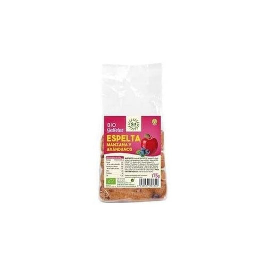 SOLNATURAL Galletas ESPELTA Manzana-ARANDANOS Bio 175 g, No aplicable