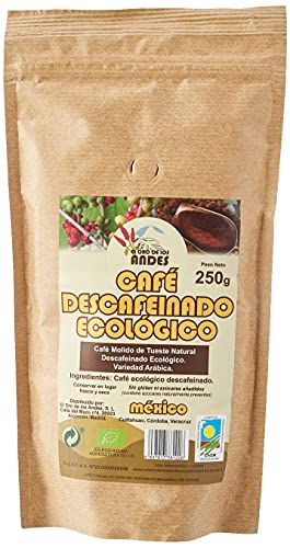 CAFE MOLIDO DESCAFEINADO DE TUESTE NATURAL 250 GR