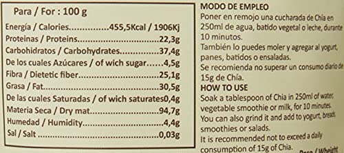 Semillas de Chia Eco 500 gr
