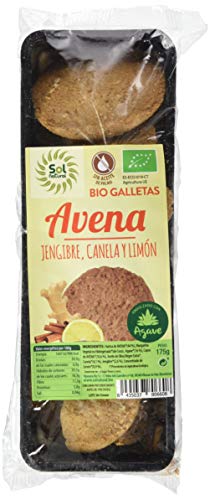 SOLNATURAL Galletas DE Avena Jengibre Canela-Limon 175 g, No aplicable