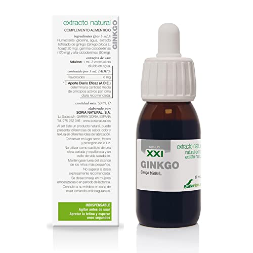 Soria Natural - EXTRACTO DE GINKGO BILOBA S. XXI - 50 ml – Antioxidante