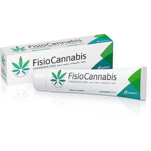 DEITERS - FisioCannabis 60 ml, Cremagel, Gel Recuperador Muscular, Pomada Antiinflamatoria, para Lesiones, Crema con Harpagofito, a base de CBD