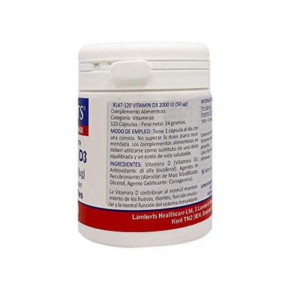Lamberts Vitamina D3 2000ui - 120 Cápsulas