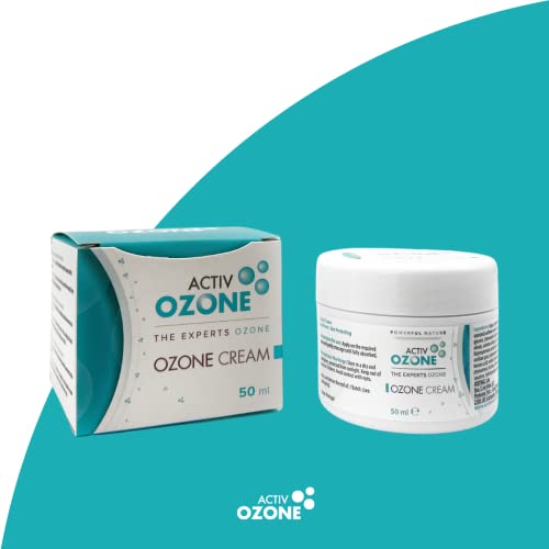 ActivOzone Ozone Cream, Crema Ultra Suave e Hidratante con Aceites Ozonizados de Oliva y Girasol, Manteca de Karité y Enriquecido con un Complejo Activador de Células Madre. 50 ml, 50 mililitro, 1