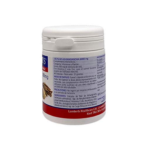 Lamberts Ashwagandha 6000mg - 60 Cápsulas