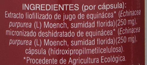 Soria Natural Verde de Equinácea – Ayuda a Reforzar tus defensas - Principios Activos Inmuno-Estimulantes - Cambios de Estación y Cambios Bruscos de Temperatura - 100% Natural - 80 cápsulas de 580mg