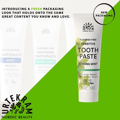 Urtekram Bio9 Toothpaste Organic, Strong Peppermint, 75 ml